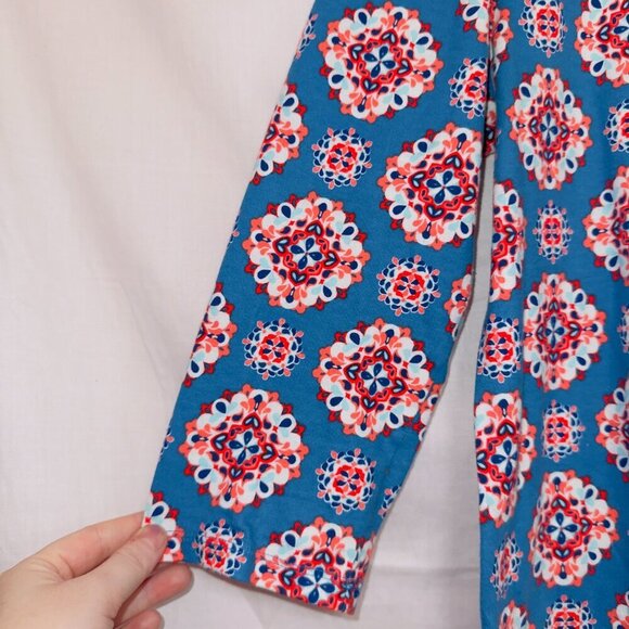 Talbots Pattern Printed Half Sleeve Round Neck Pullover Cotton T-shirt - Picture 2 of 6